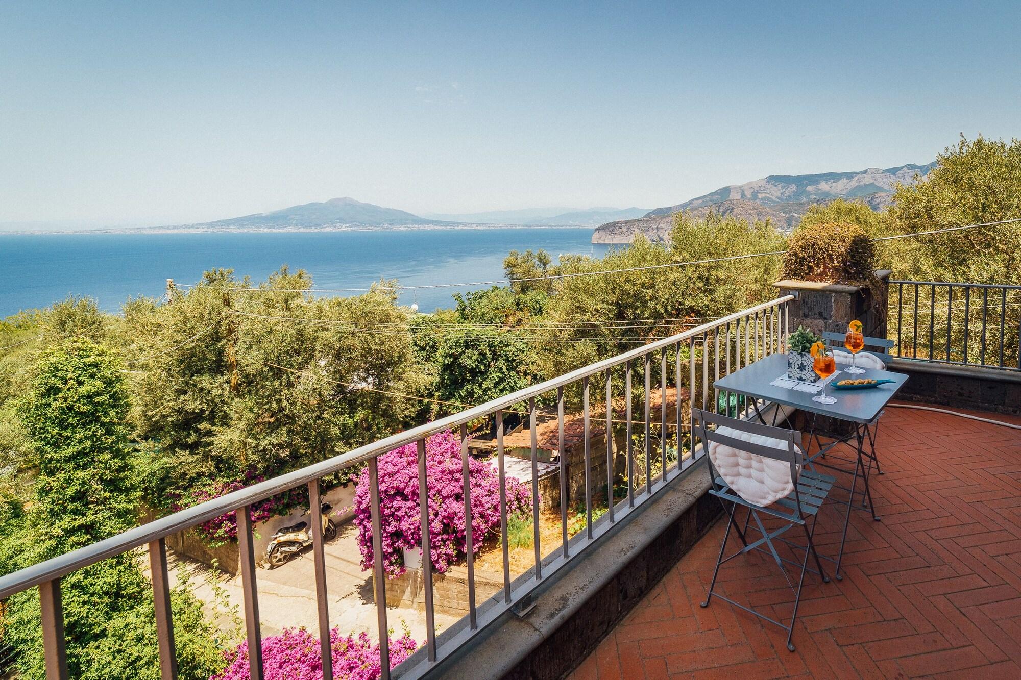 Villa Carolina Sorrento Private Heated Pool And Sea View Екстериор снимка
